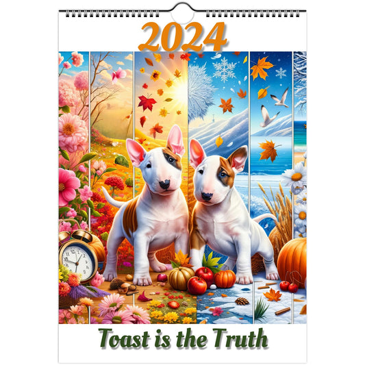 EUROPE /Uk/Asia only  Year with Bullterriers: Delightful Seasons Calendar